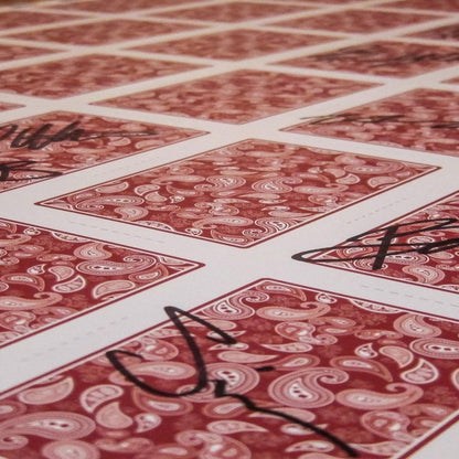 Original TRICS - Uncut Sheet - Signed by Famous Magicians-Playing Cards-Wondercraft