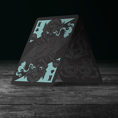 Owl (Black) Playing Cards-Playing Cards-Wondercraft