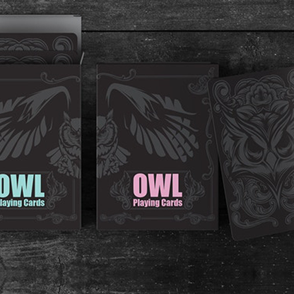Owl (Black) Playing Cards-Playing Cards-Wondercraft