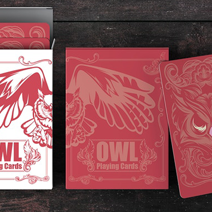 Owl (Red) Playing Cards-Playing Cards-Wondercraft