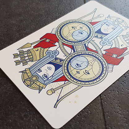 Pantheon Azure Playing Cards by Giovanni Meroni-Playing Cards-Wondercraft