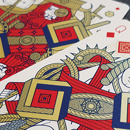 Pantheon Azure Playing Cards by Giovanni Meroni-Playing Cards-Wondercraft
