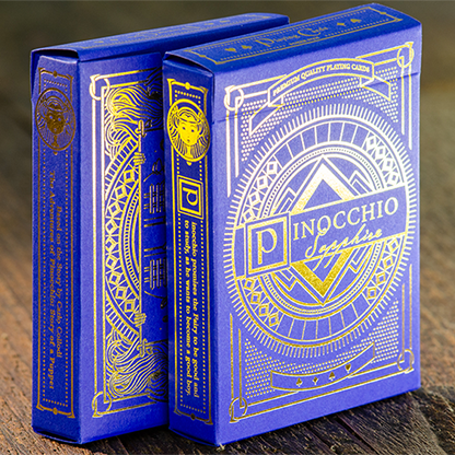 Pinocchio Sapphire Playing Cards (Blue) by Elettra Deganello-Playing Cards-Wondercraft
