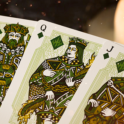 Sacred Fire (Emerald Flare) Playing Cards by Riffle Shuffle-Playing Cards-Wondercraft