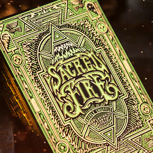 Sacred Fire (Emerald Flare) Playing Cards by Riffle Shuffle-Playing Cards-Wondercraft