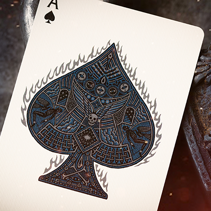 Sacred Fire (Sapphire Blaze) Playing Cards by Riffle Shuffle-Playing Cards-Wondercraft