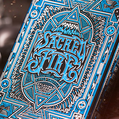 Sacred Fire (Sapphire Blaze) Playing Cards by Riffle Shuffle-Playing Cards-Wondercraft
