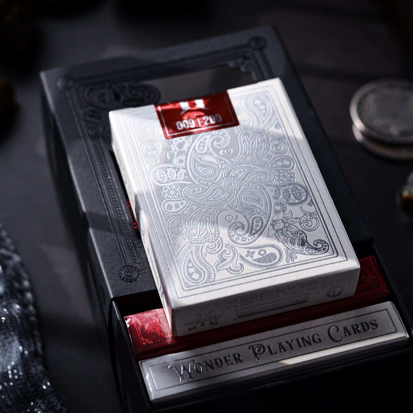 Scarlet Wonder Signature Edition - Silver Gilded-Playing Cards-Wondercraft