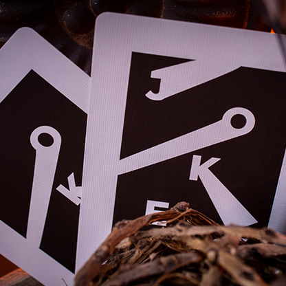 Sinis (Raspberry and Black) Playing Cards by Marc Ventosa-Playing Cards-Wondercraft