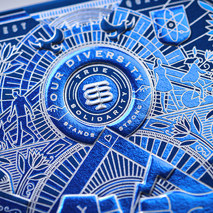 Solidarity (Navy Blue) Playing Cards By Riffle Shuffle-Playing Cards-Wondercraft