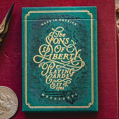 Sons of Liberty (Green) Playing Cards-Playing Cards-Wondercraft