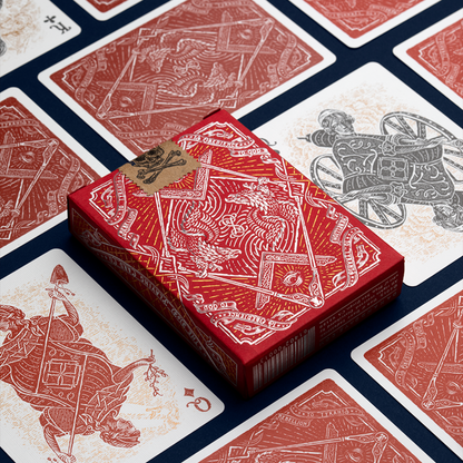 Sons of Liberty - Patriot Red by Art of Play-Playing Cards-Wondercraft