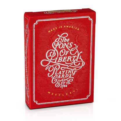 Sons of Liberty - Patriot Red by Art of Play-Playing Cards-Wondercraft