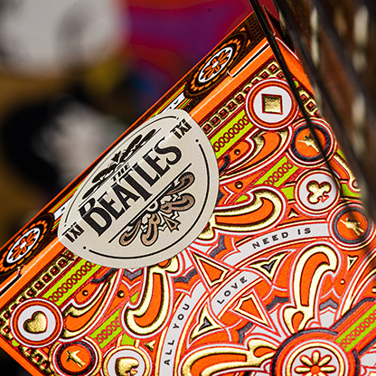 The Beatles (Orange) Playing Cards-Playing Cards-Wondercraft