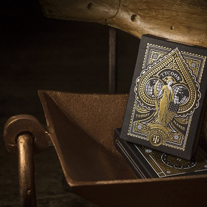 Tycoon Playing Cards (Black) by theory11-Playing Cards-Wondercraft