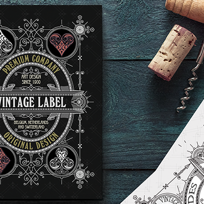 Vintage Label Playing Cards (Private Reserve White) by Craig Maidment-Playing Cards-Wondercraft