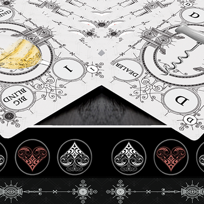 Vintage Label Playing Cards (Silver Gilded White Edition) by Craig Maidment-Playing Cards-Wondercraft