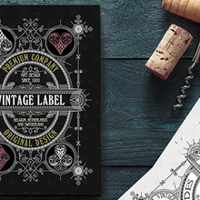 Vintage Label Playing Cards (Silver Gilded White Edition) by Craig Maidment-Playing Cards-Wondercraft