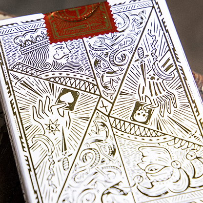 White Gold Edition Playing Cards by Joker and the Thief-Playing Cards-Wondercraft
