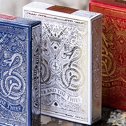 White Gold Edition Playing Cards by Joker and the Thief-Playing Cards-Wondercraft