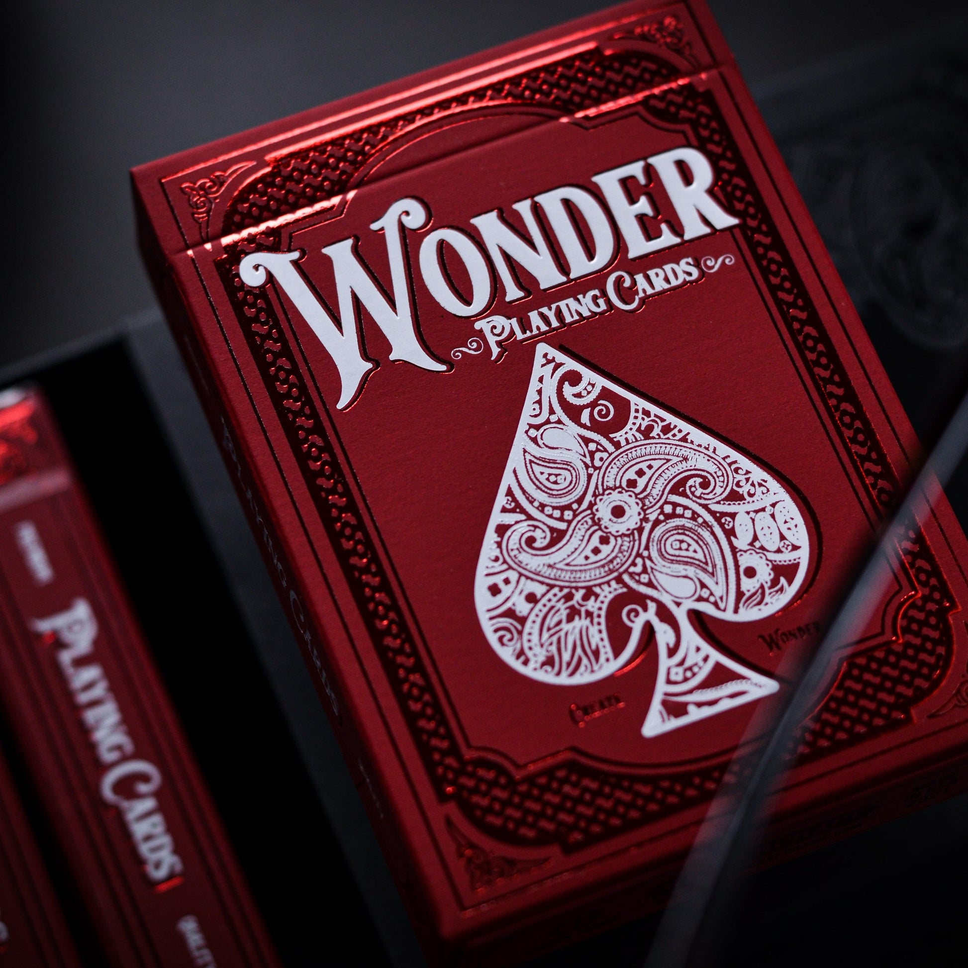 Wonder Playing Cards - Scarlet - Red Gilded-Playing Cards-Wondercraft