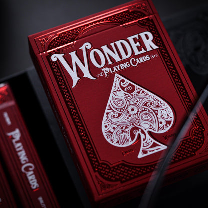 Wonder Playing Cards - Scarlet - Red Gilded-Playing Cards-Wondercraft