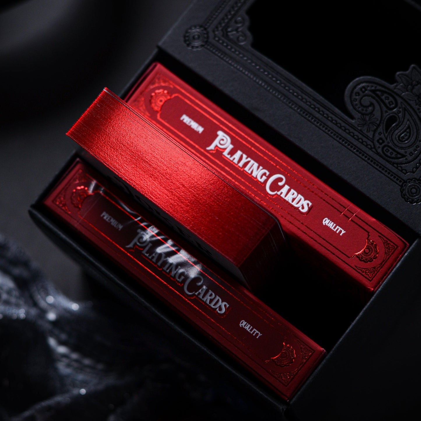 Wonder Playing Cards - Scarlet - Red Gilded-Playing Cards-Wondercraft